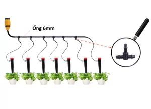 Combo Thiết Bị Tưới Ống 6mm